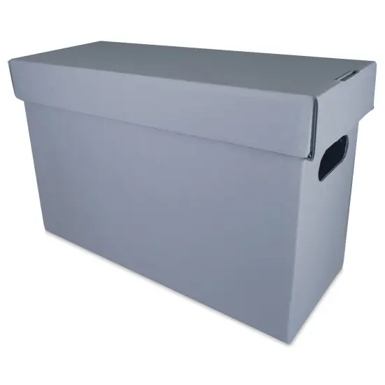 Lineco Archival Record Storage Box - Blue Gray, 6" x 15" x 10", Pkg of 5 {1}