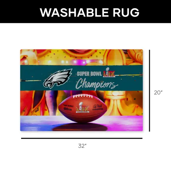 NFL Philadelphia Eagles 2025 Super Bowl LIX Parade Washable Rug 20X32 Inches {5}