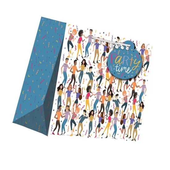 Holiday Patterned Gift Bags 10" X 5" X 12-1/2" {4}