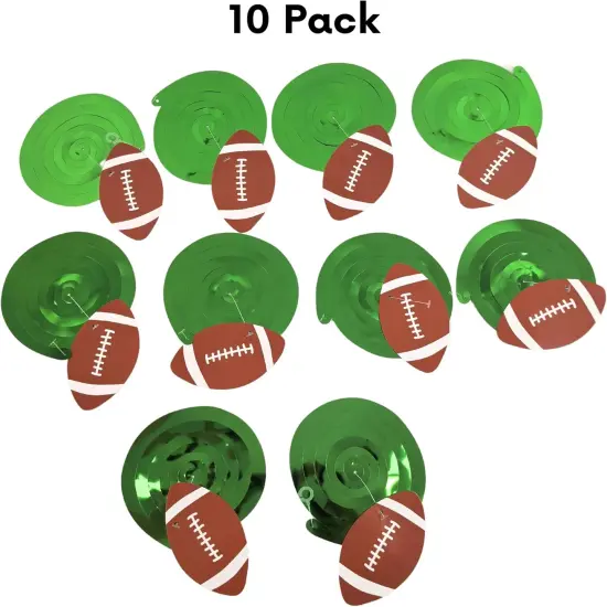 4E's Novelty 10 Pcs Hanging Swirl Decorations &ndash; Football Party Supplies, Football Birthday Party Decorations, Football Themed Party Decorations {2}