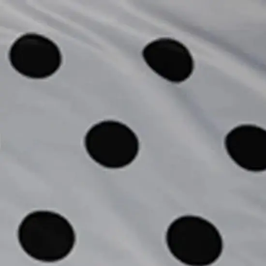 White Black Polka Dot Satin Print Fabric 60" Wide Dull Satin Design Black White Pocodot {7}