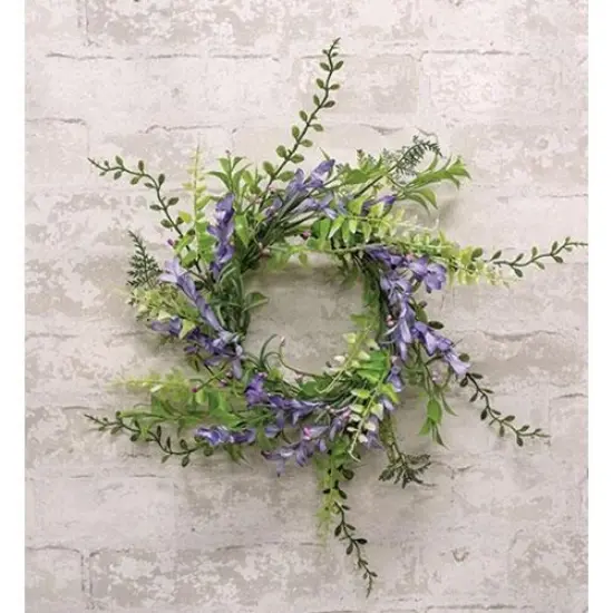 Purple Pip Berries Lakeside Iris Candle Ring with Green-Wrapped Base {2}