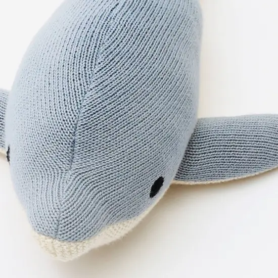 100% Handmade Cotton knitted Soft Dolphin Plush Toy baby blue {3}