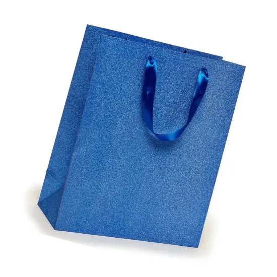 Stylish and Sparkling Glitter Grain Totes 7'' x 3 7/8'' x 9 1/16'' Royal {4}