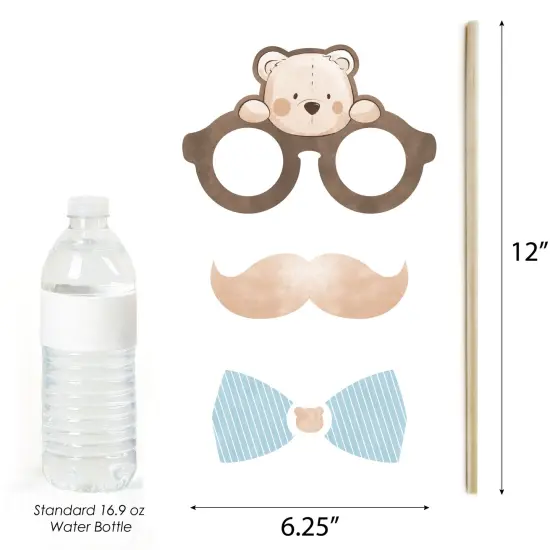 Big Dot of Happiness We Can Bearly Wait - Teddy Bear Baby Shower Photo Booth Props Kit - 20 Count {6}