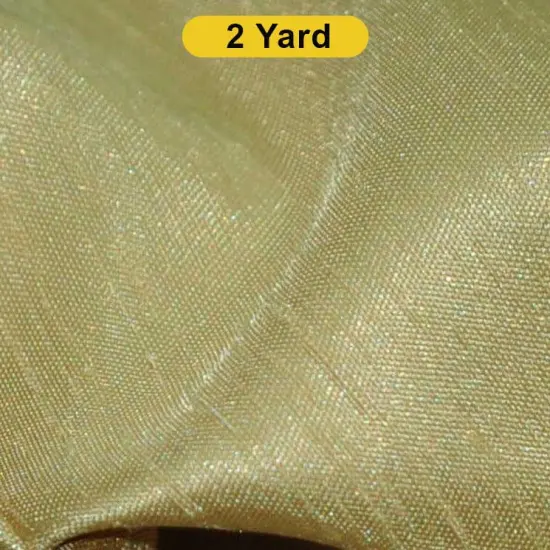Shantung Satin Fabric 60" Reversible Satin Dupioni Silk Dark Gold {1}