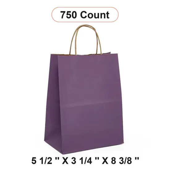 Kraft Tinted Shopping Bag Generous 5.5" x 3.25" x 8.375" {1}