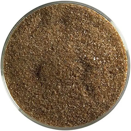 Bullseye Glass Frit Woodland Brown Opal 5oz. Jar 90coe {2}