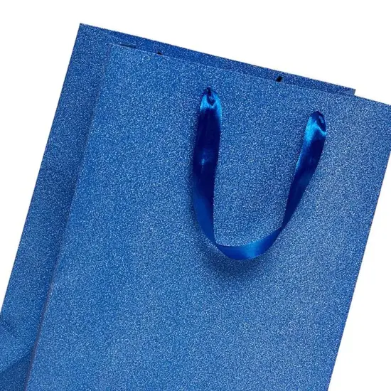 Stylish and Sparkling Glitter Grain Totes 7'' x 3 7/8'' x 9 1/16'' Royal {5}