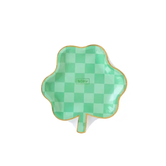 CHECKERED SHAMROCK PLATES {4}