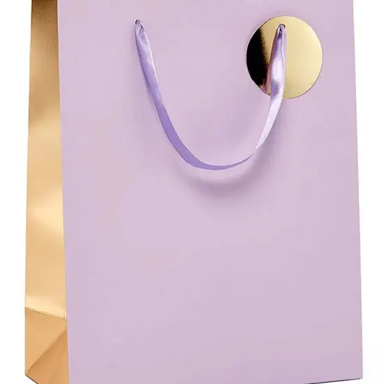 Metallic Two-Tone Euro Totes for Gifts 7'' x 37/8'' x 91/16'' Iris {5}