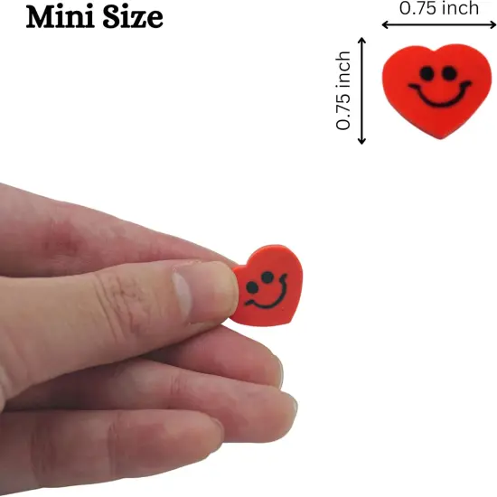 4E&rsquo;s Novelty Mini Heart Erasers 144 Pack for Kids, Valentines Day Classroom Favors {4}