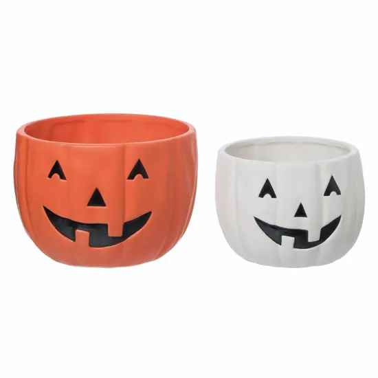 JACK-O-LANTERN BOWL 5.5" Orange Pumpkin {1}