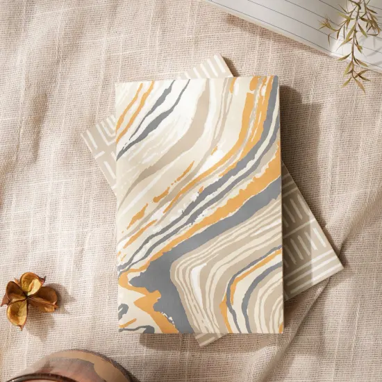 Soft Cover Orange/Brown Notebook - Pack of 5, 6 X 4 Inch {1}