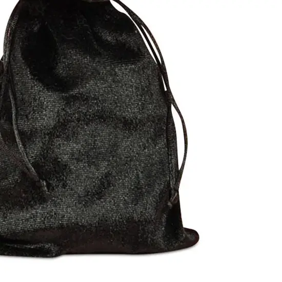 Black/Hot Pink Satin Lined Velvet Pouches 5'' X 8'' {5}