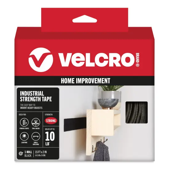 Velcro Brand Industrial Strength Fasteners - Tape Roll, Black, 2" x 15 ft {1}