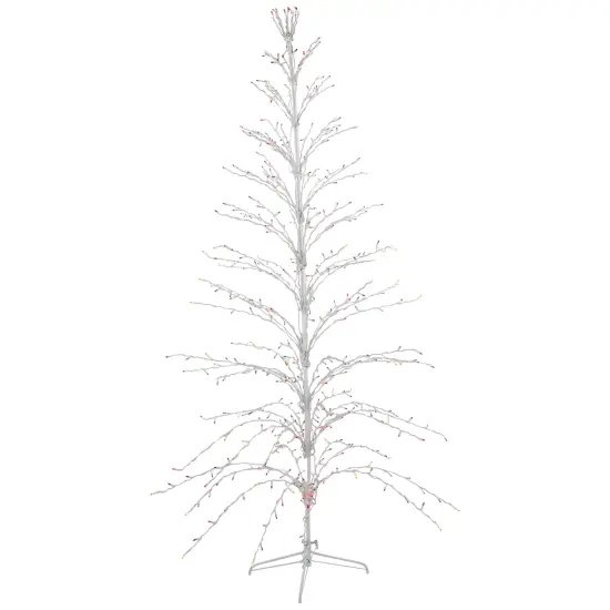 Northlight Pre-Lit Cascade Twig Tree Outdoor Christmas Decoration - 9' - Multicolor Lights {6}