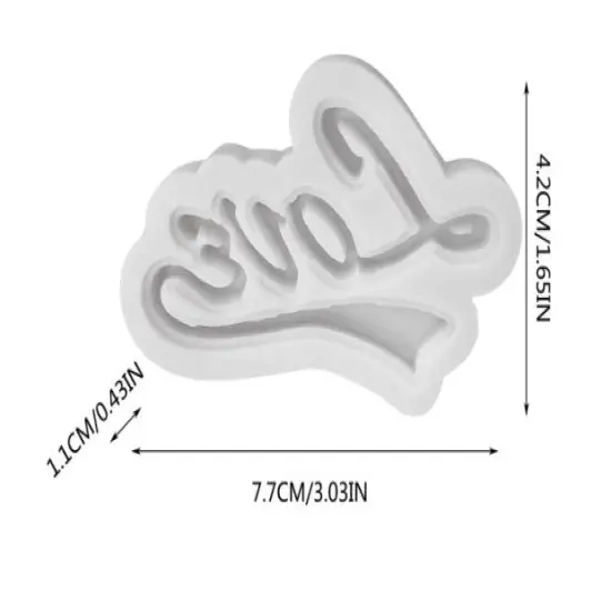 SCRIPT LOVE SILICONE MOLD {2}