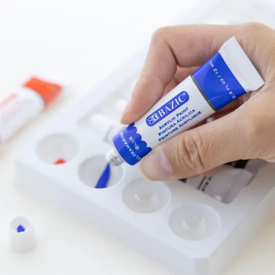 BAZIC Acrylic Paint 8 Color 0.4 FL OZ (12 mL) {6}