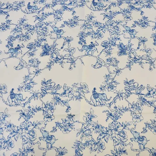 Ben Toile Satin Dull Fabric 58/60" Wide Premium French Design Blush Pink {4}