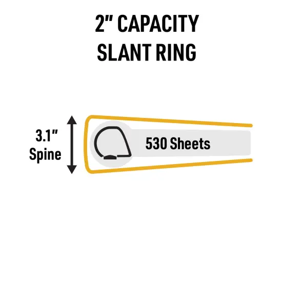 Avery UltraDuty SDS Binder with Chain, Durable Poly Binder, 2" Slant Ring, Holds 530 Sheets (77712) {6}
