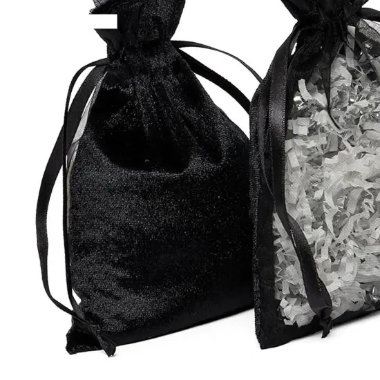 Elegant Velvet & Sheer Bags 4 3/4" x 6 3/4" Gift Pouches {5}