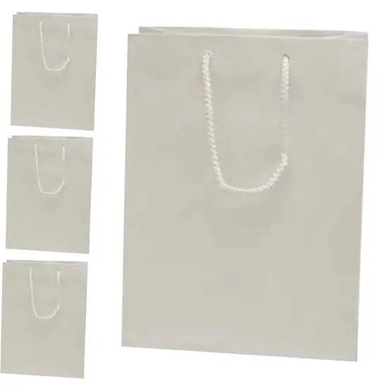 Colored Glossy Euro Totes 12'' x 5 1/2'' x 17'' for Jewelry and Gifts White {2}