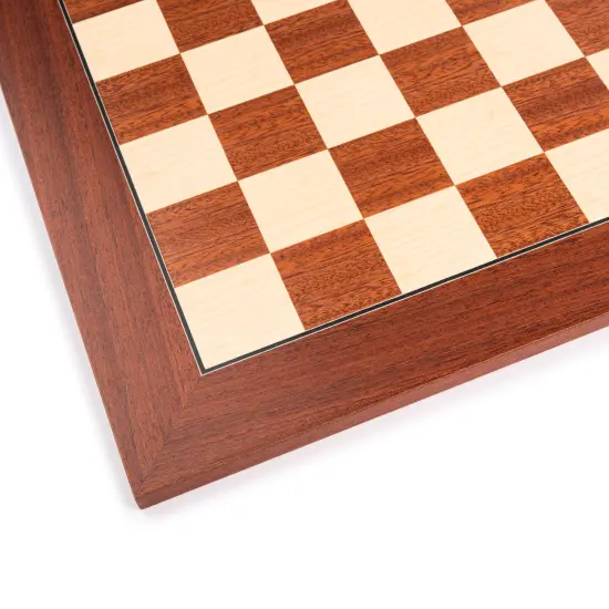 Deluxe Mahogany Wood Chess Board &ndash; Handmade in Spain, 22 in. {3}