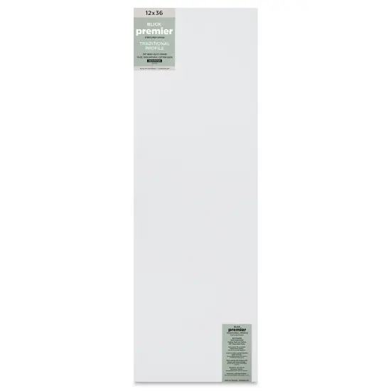 Blick Premier Stretched Cotton Canvas - Traditional Profile, Back-Stapled, 12" x 36" {1}
