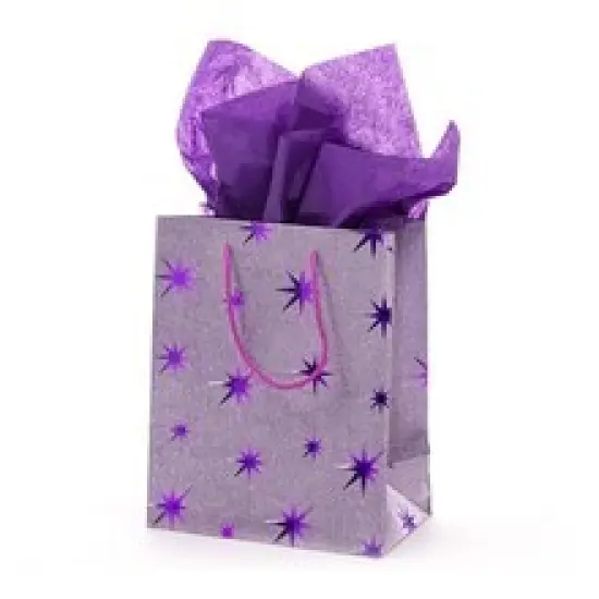 Trendy Metallic Star Tote 7.88" x 4.5" x 9.75" {1}