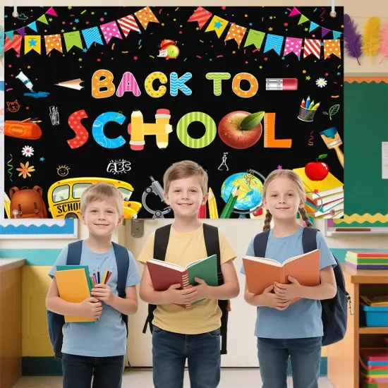 Back to School Backdrop First Day of School {5}