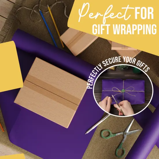 Kraft Paper Roll 17.75" X 1320" (110' Ft) Colored Paper Roll - Packing Paper Roll - Craft Supplies - Kraft Wrapping Paper Perfect as Shipping Paper Craft Paper Roll by Crown Display Purple {3}