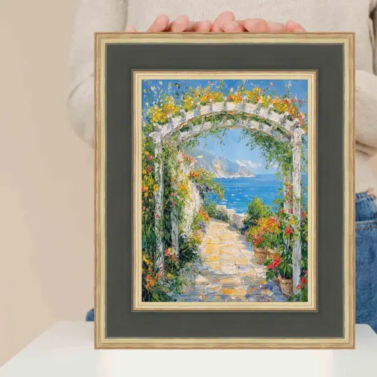 Wide Luxury Burgundy Gold Panel Picture Frame 11x16 frame {7}