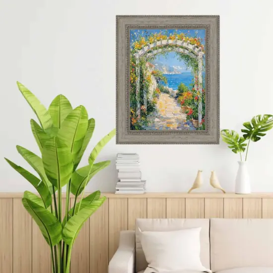 Wide Vintage Silver Traditional Picture Frame 20x24 frame {5}