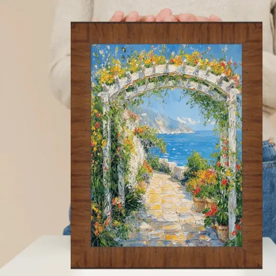 Contemporary Wood Grain Honey Scoop Picture Frame 24x30 frame {6}