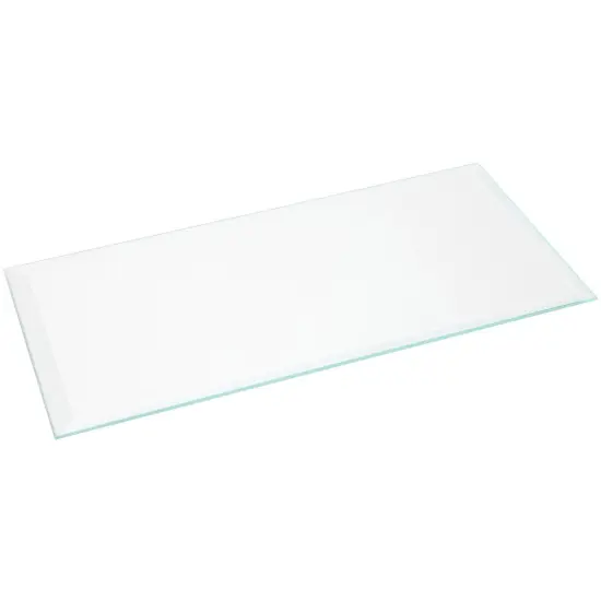 Plymor 4" x 8" Rectangle, 3mm Thick Beveled Clear Glass {1}