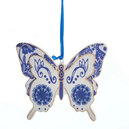 Indigo Blue Butterfly Ornament - {1}