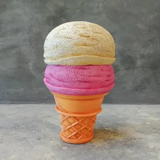 Two Scoop Ice Cream Over Sized Statue {3}