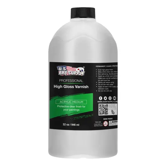 32 oz High Gloss Varnish for Acrylic Paintings - Clear Protective Finish with UV Protection {1}