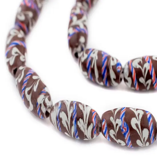 The Bead Chest Brown Lewis & Clark Beads (24x12mm) {1}