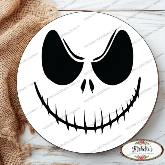 Skeleton Face Halloween Sign {6}