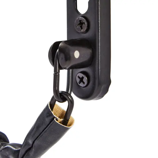 3-Pack Stainless Steel Chain Door Lock with Faux Leather Chain Sleeve, 7.2-Inch Slide-Type Safety Chain Locks for Inside Door, Single-Hung and Double-Hung Windows (Black) {3}