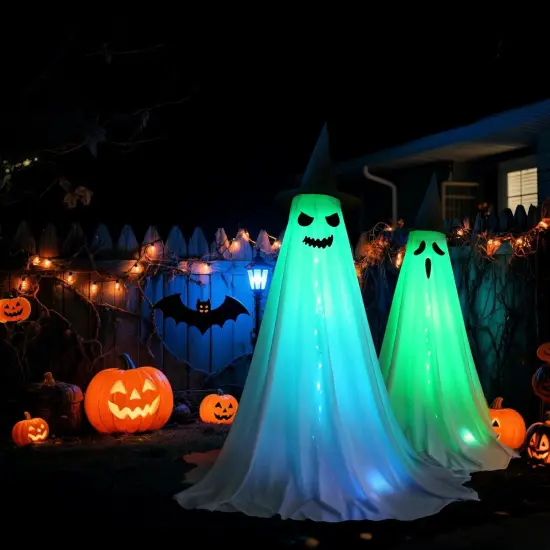 2-Pack Halloween Ghost LED Lights Decorations {4}