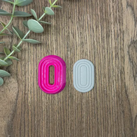 EMBOSSED NESTED OVAL ART DECO CLAY CUTTER {1}