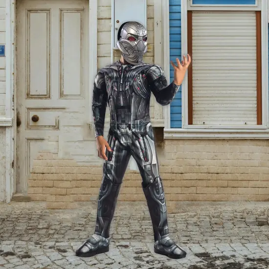 Ultron Deluxe Costume for Boys Mechanical Jumpsuit With Mask and Boot Tops Multi {3}