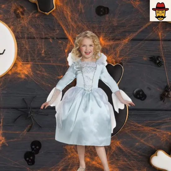 Girl's Fairy Godmother Costume with Dress and Wings {4}