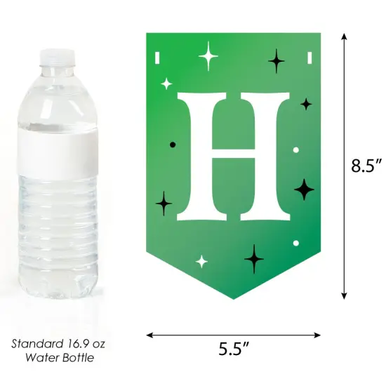 Big Dot of Happiness Witch Birthday Banner, Green Witch and Good Pink Party Decorations, Happy Birthday Bunting Banner {5}