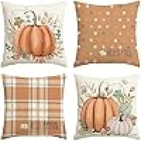 Hello Fall Hello Pumpkin Throw Pillow {1}