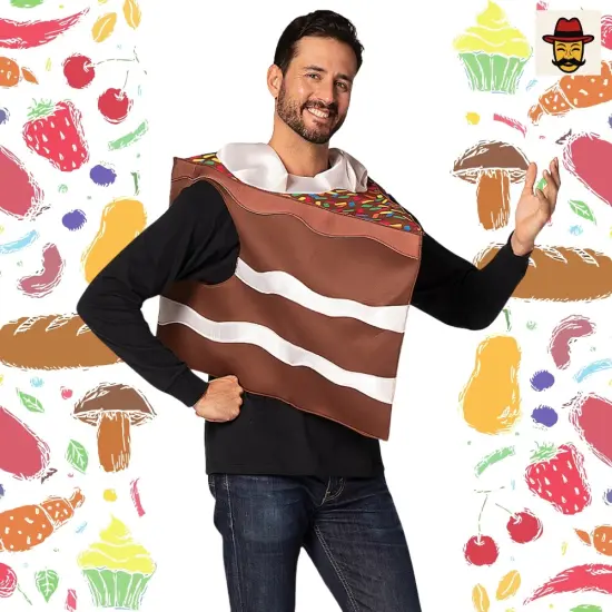 Slice of Chocolate Cake Costume Funny Dessert Tunic {6}