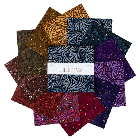 Express Yourself! Batiks 10" Square Pack (Layer Cake / 10" Stacker) in Color Beads by Riley Blake Designs for Riley Blake (10-23252-42) {2}